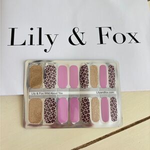 Lily and Fox Nail Polish Strips 16-Pack, Wild About You Animal Print
